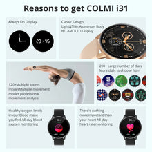 Cargar imagen en el visor de la galería, Smartwatch COLMI i31 AMOLED Display Smart Watch
