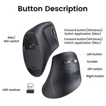 Load image into Gallery viewer, UGREEN Vertical Mouse Wireless Bluetooth5.0 
