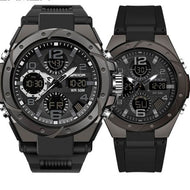 COUPLE WATCH FASHION digital Chrono Dual Display Waterproof Sports Quartz Watches