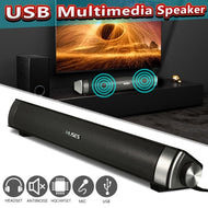 Wired Soundbar Speaker System 6W USB Multimedia Audio HIFI Stereo Sound Bar Marginseye.com