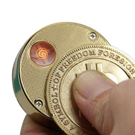 Rechargeable Flameless Bitcoin Electronic USB Lighter Marginseye.com